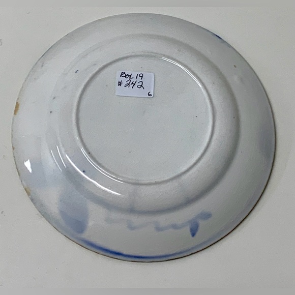 19th Century Antique Gaudy Welsh Dowsywales Pattern 6” Round Hand Painted Plate - Picture 8 of 13